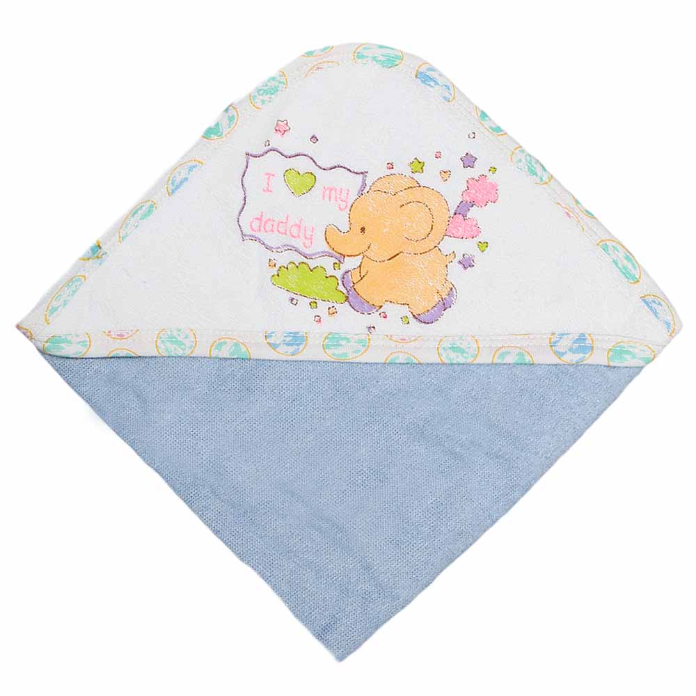 Newborn Baby Bath Towel - Blue, Kids, Bath Accessories, Chase Value, Chase Value