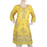 Women's Embroidered Masoori Kurti With Stone - Yellow, Women, Ready Kurtis, Chase Value, Chase Value