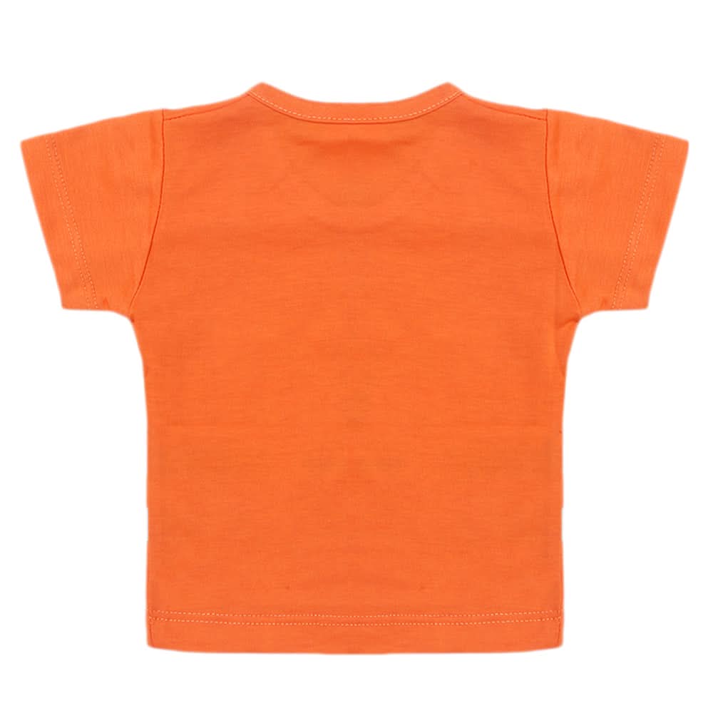Newborn Boys Half Sleeves T-Shirt - Orange, Kids, Newborn Boys Shirts And T-Shirts, Chase Value, Chase Value