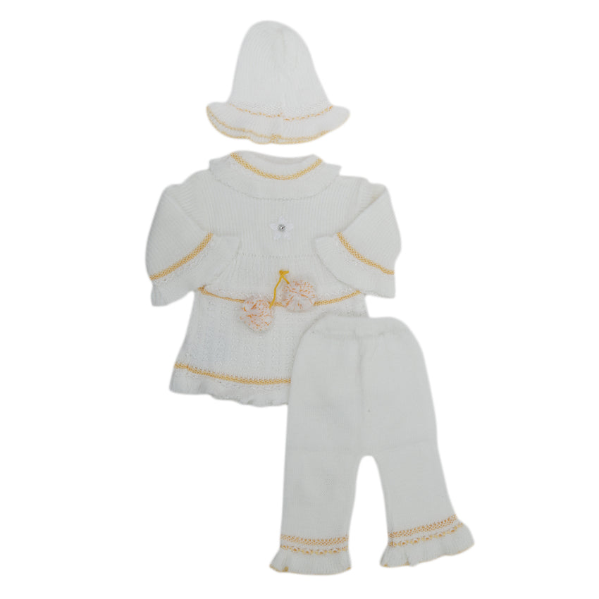 Newborn Girls Irani Suit - Yellow, Kids, NB Girls Sets And Suits, Chase Value, Chase Value