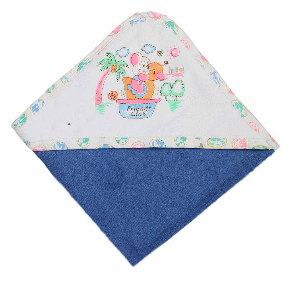 Newborn Baby Bath Towel - Dark Blue, Kids, Bath Accessories, Chase Value, Chase Value