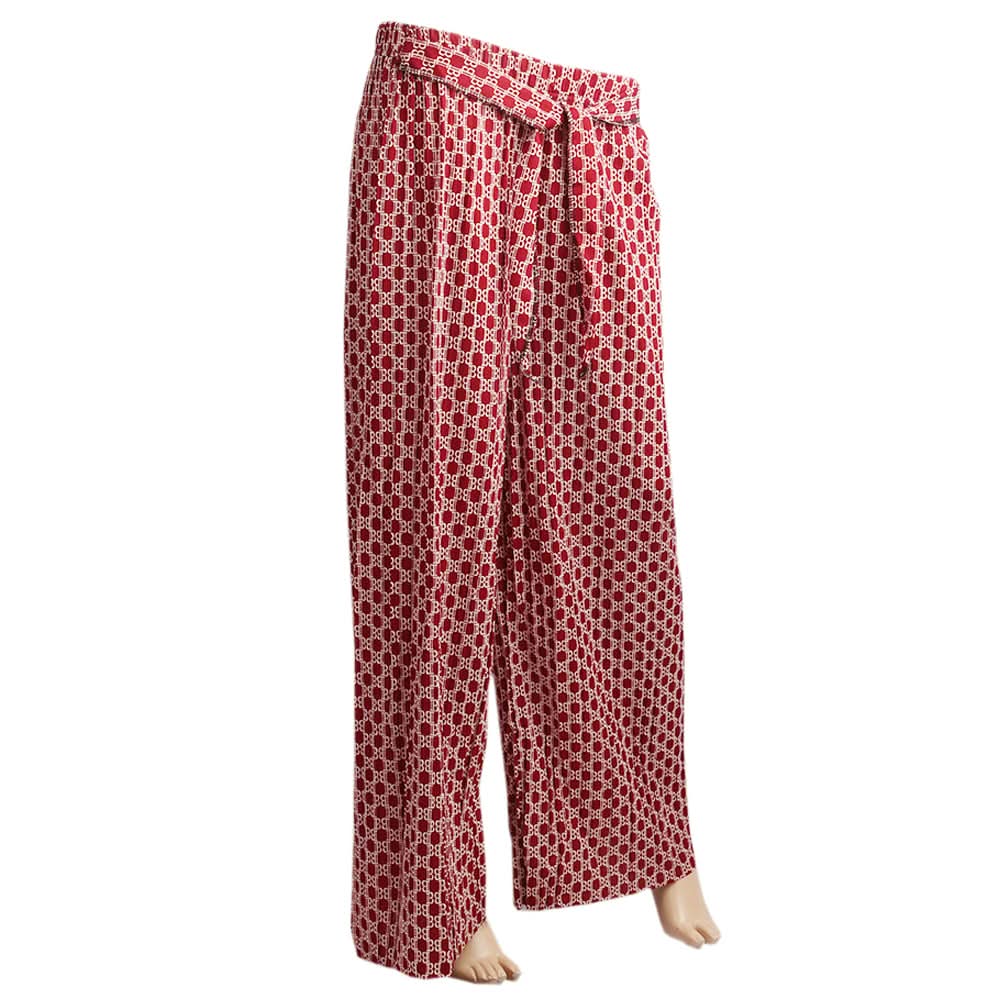 Women's Printed Trouser - Maroon, Women Pants & Tights, Chase Value, Chase Value