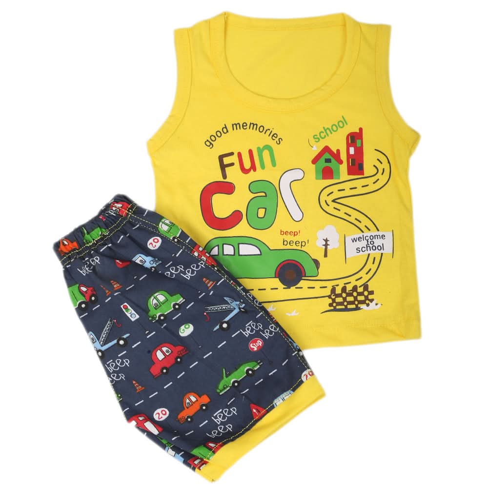Boys Sando Suit - Yellow, Kids, Boys Sets And Suits, Chase Value, Chase Value
