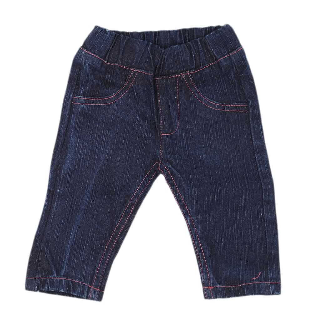 Newborn Girls Denim Pant - Dark Blue, Kids, NB Girls Shorts Skirts And Pants, Chase Value, Chase Value