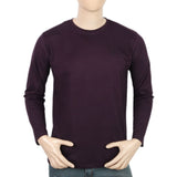 Men's Full Sleeves Logo T-Shirt - Dark Purple, Men, T-Shirts And Polos, Chase Value, Chase Value