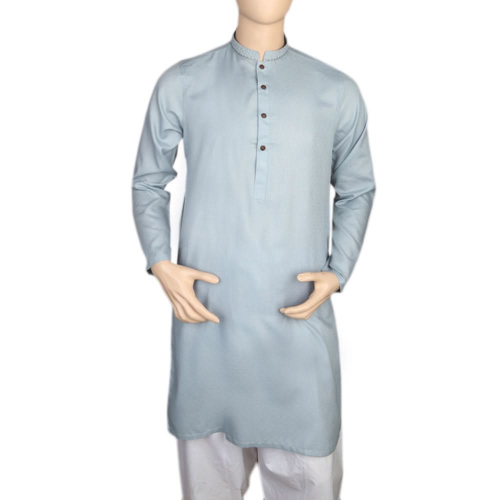 Mashriq EMB Kurta For Men - Blue, Men, Kurtas, Chase Value, Chase Value
