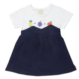 Newborn Girls Half Sleeves Frock - Navy Blue, Kids, Newborn Girls Frocks, Chase Value, Chase Value
