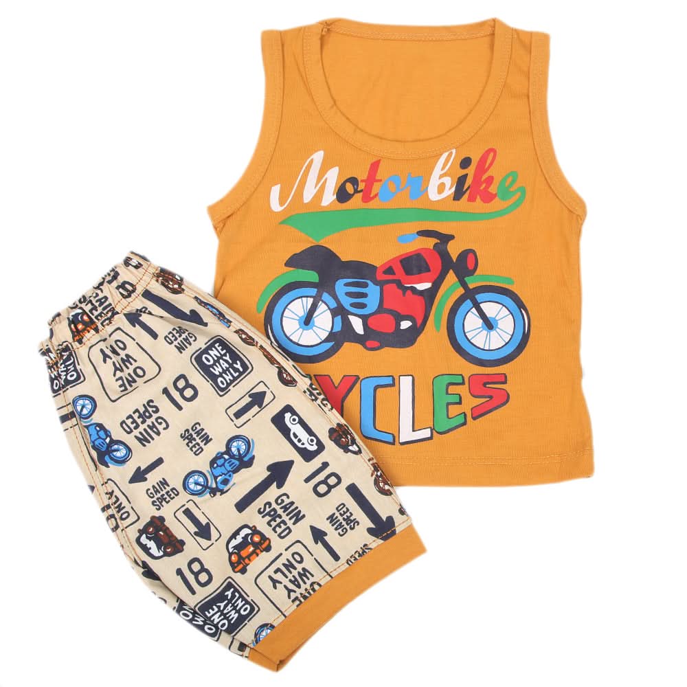 Boys Sando Suit - Mustard, Kids, Boys Sets And Suits, Chase Value, Chase Value