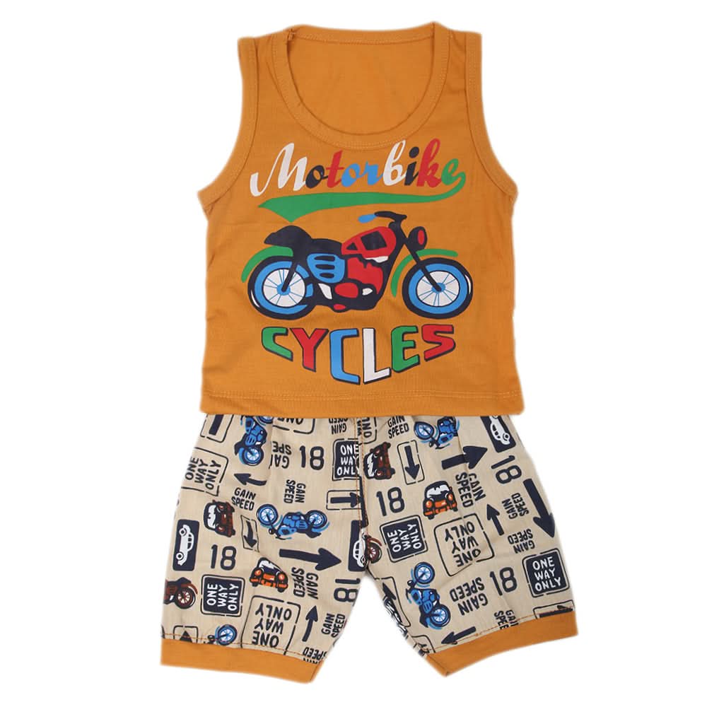 Boys Sando Suit - Mustard, Kids, Boys Sets And Suits, Chase Value, Chase Value