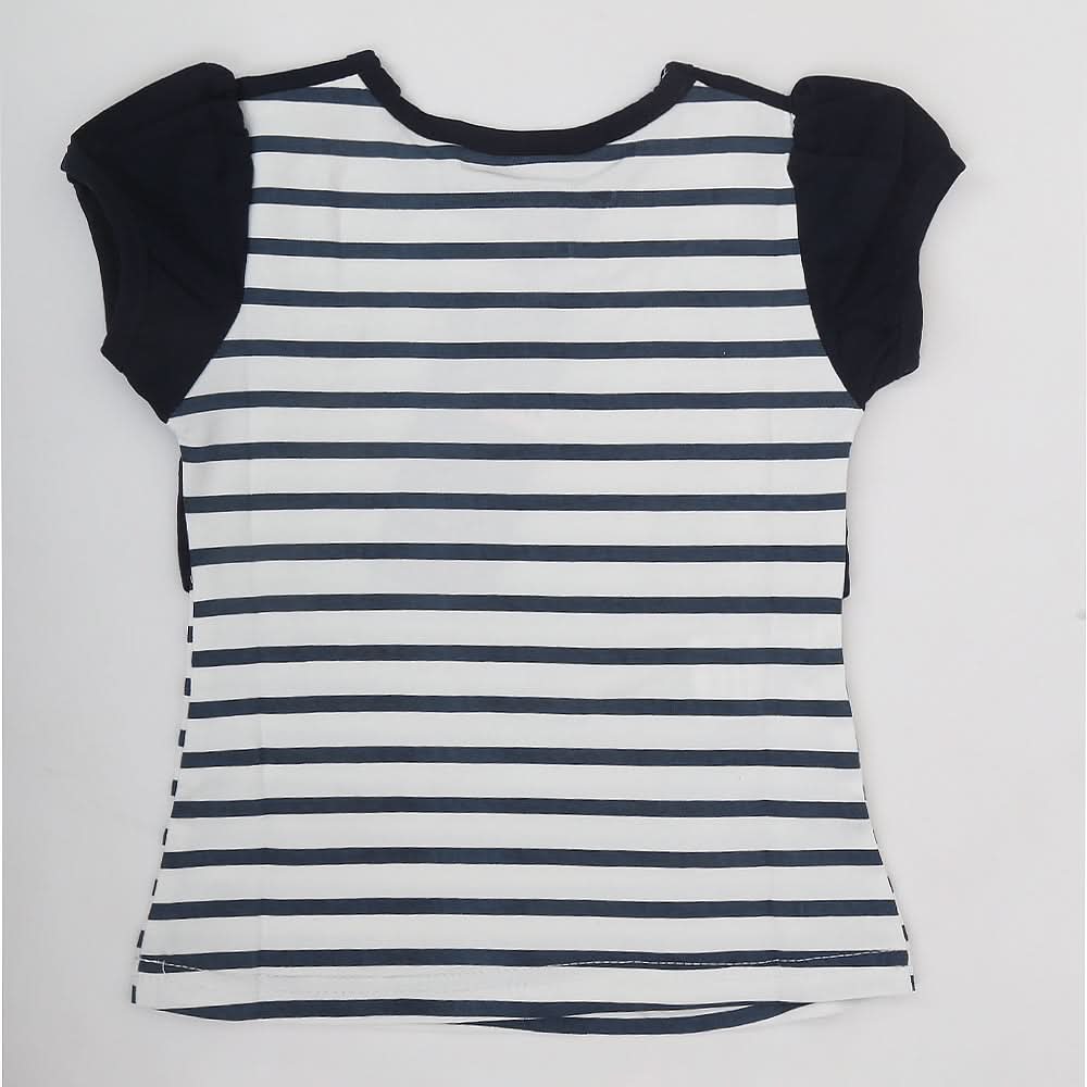 Girls Half Sleeves T-Shirt A13 - Navy Blue, Kids, Girls T-Shirts, Chase Value, Chase Value