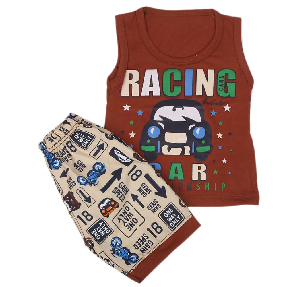 Boys Sando Suit - Brown, Kids, Boys Sando, Chase Value, Chase Value