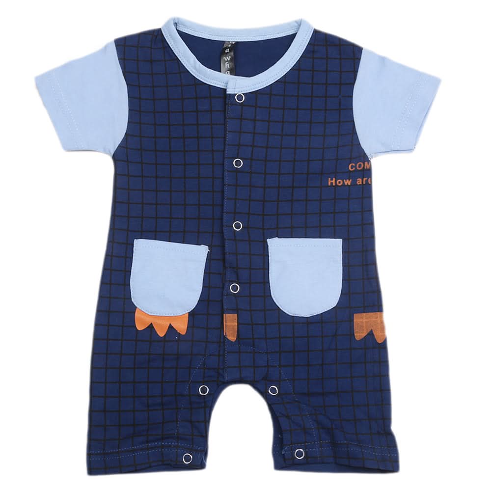 Newborn Boys Romper - Navy Blue, Kids, Newborn Boys Rompers, Chase Value, Chase Value