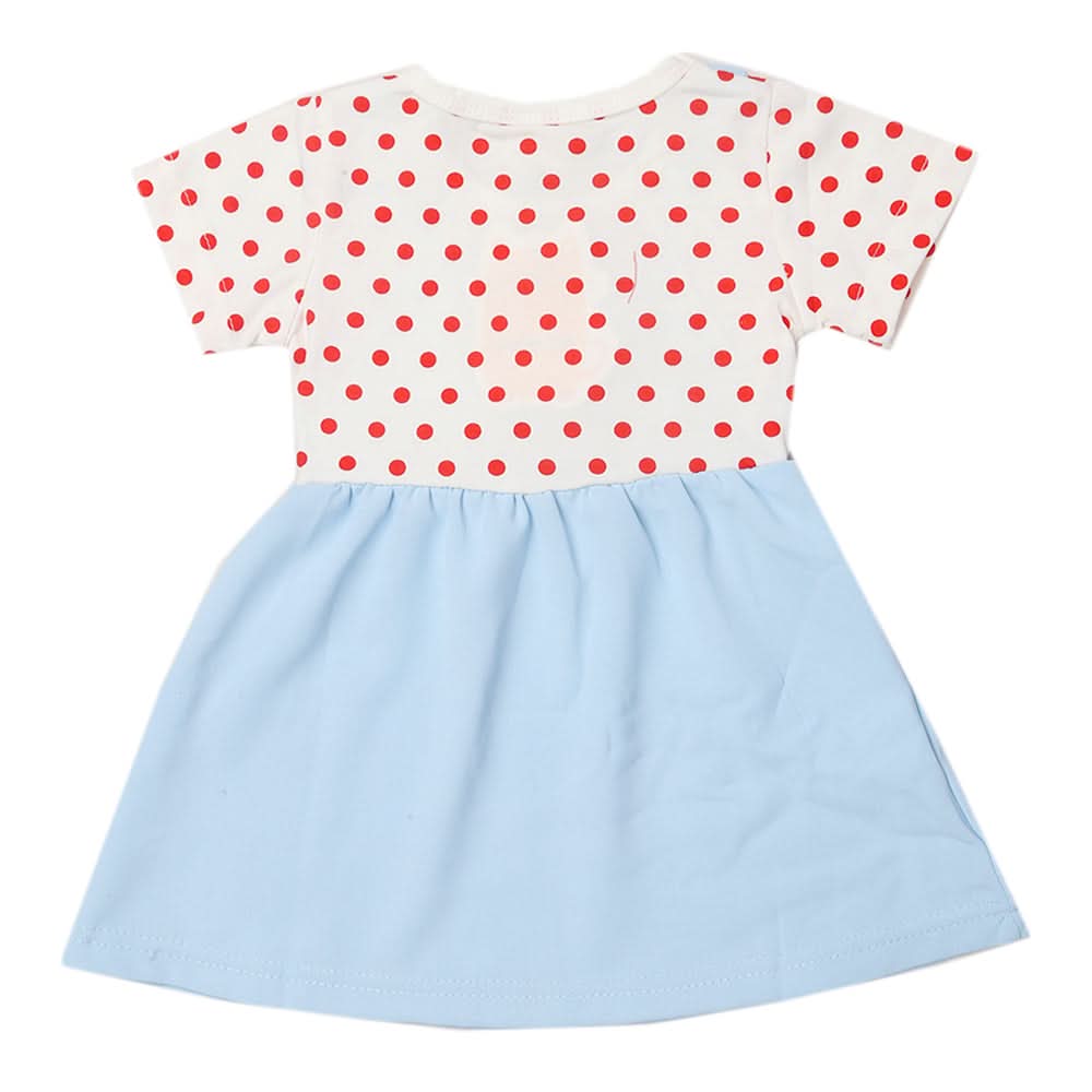 Newborn Girls Half Sleeves Frock - Blue, Kids, Newborn Girls Frocks, Chase Value, Chase Value