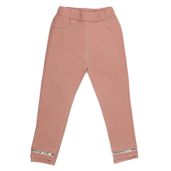 Girls Cotton Bermuda Pant - Peach, Kids, Pants And Capri, Chase Value, Chase Value