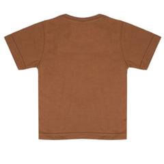 Boys Half Sleeves T-Shirt - Brown, Boys T-Shirts, Chase Value, Chase Value