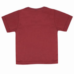 Boys Half Sleeves T-Shirt - Maroon, Boys T-Shirts, Chase Value, Chase Value