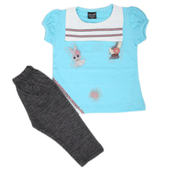 Girls Short Suit - Sky Blue, Kids, Girls Sets And Suits, Chase Value, Chase Value
