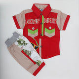 Newborn Boys Half Sleeve Suit - Red, Kids, NB Boys Sets And Suits, Chase Value, Chase Value
