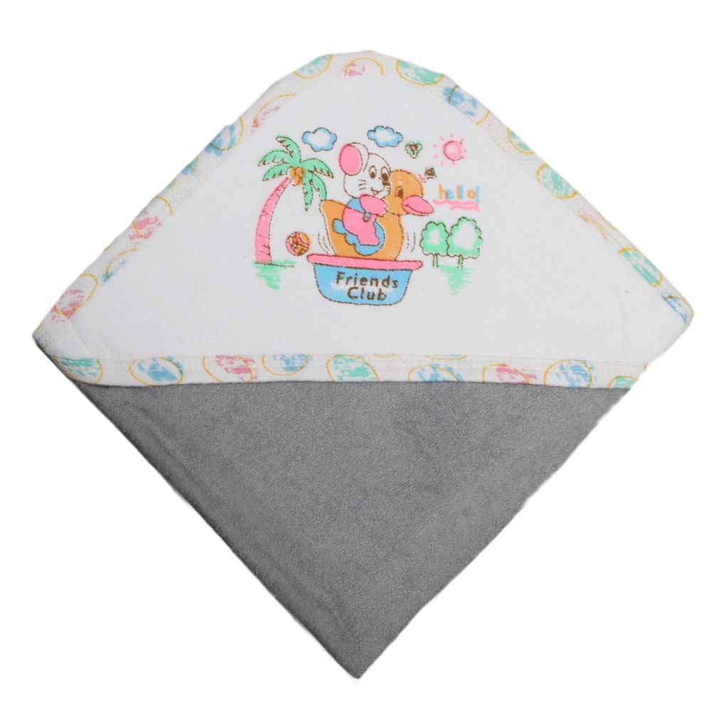 Newborn Baby Bath Towel - Dark Grey, Kids, Bath Accessories, Chase Value, Chase Value