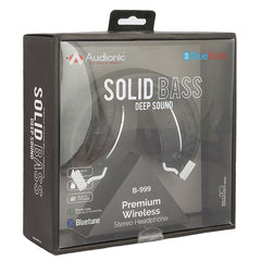 Audionic Solid Bass Wireless Headphone (B-999)- Black, Home & Lifestyle, Hand Free / Head Phones, Chase Value, Chase Value