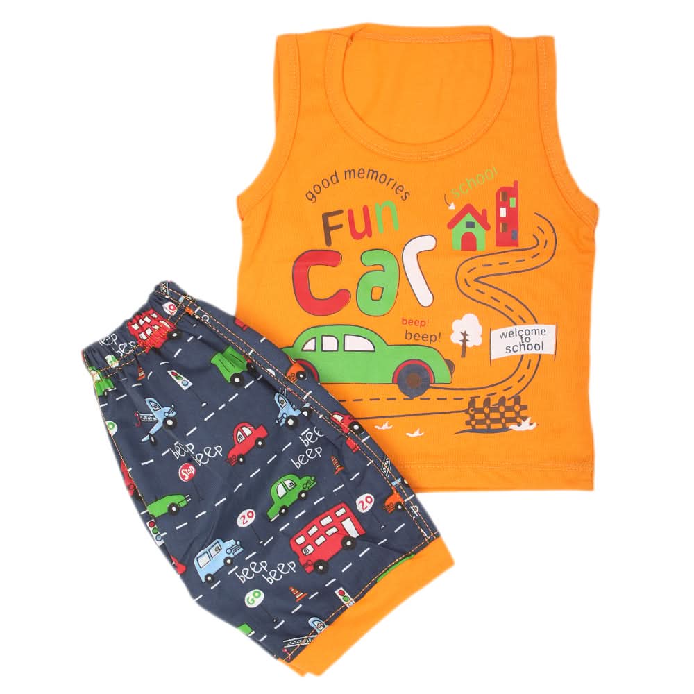 Boys Sando Suit - Orange, Kids, Boys Sets And Suits, Chase Value, Chase Value