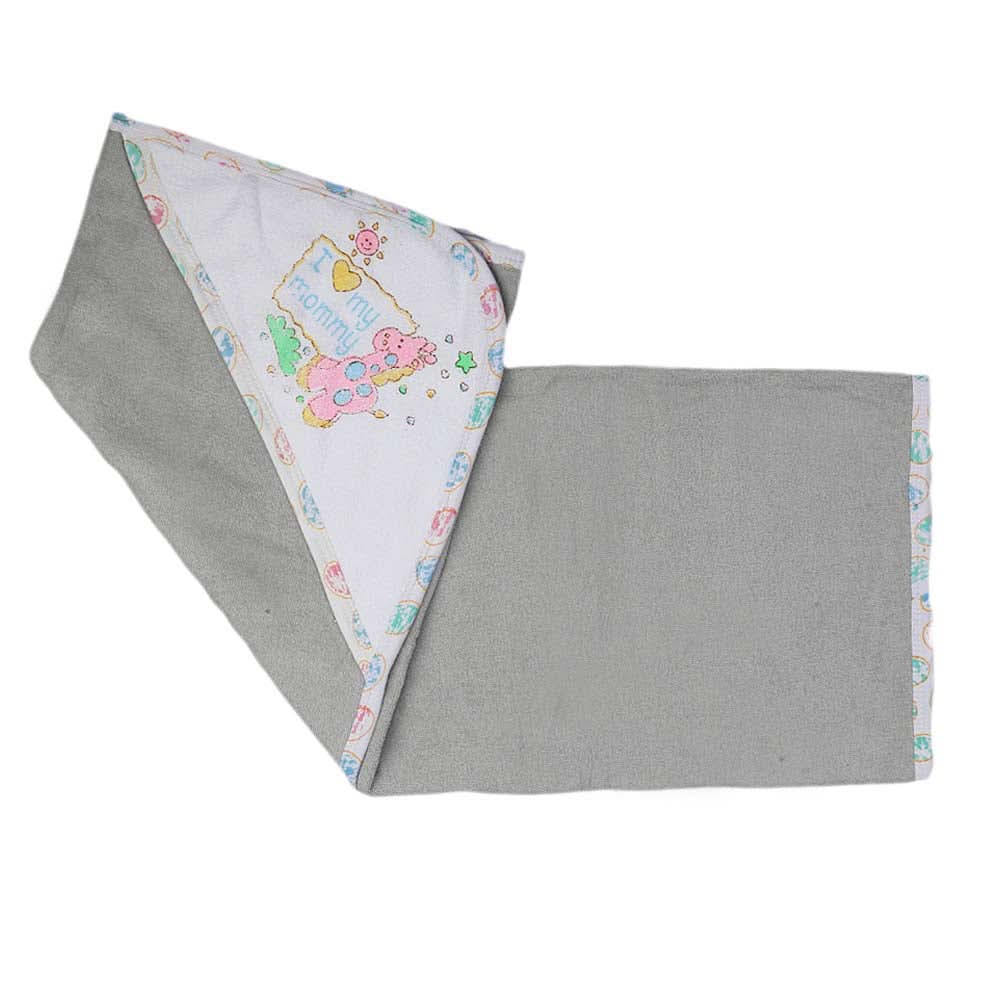 Newborn Baby Bath Towel - Light Grey, Kids, Bath Accessories, Chase Value, Chase Value