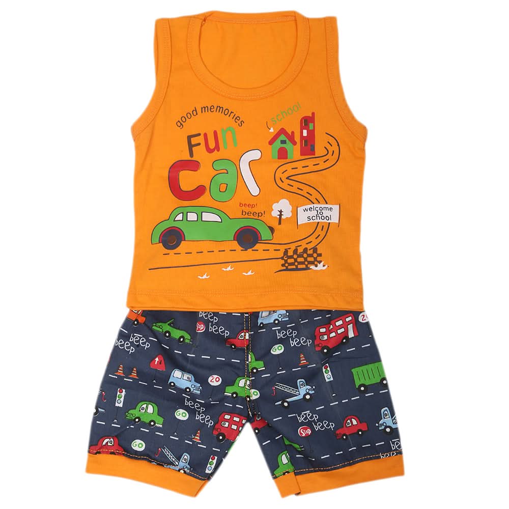 Boys Sando Suit - Orange, Kids, Boys Sets And Suits, Chase Value, Chase Value