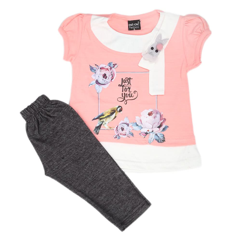 Girls Short Suit - Pink, Kids, Girls Sets And Suits, Chase Value, Chase Value
