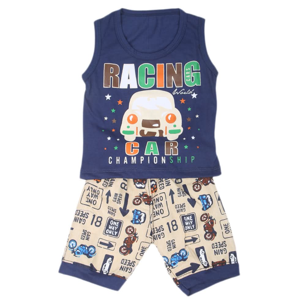 Boys Sando Suit 9234 - Navy Blue, Kids, Boys Sets And Suits, Chase Value, Chase Value