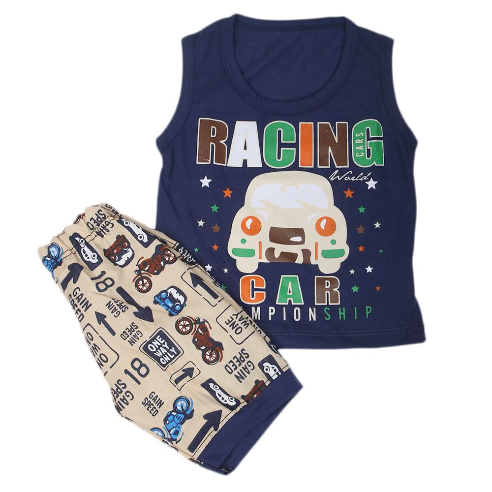 Boys Sando Suit 9234 - Navy Blue, Kids, Boys Sets And Suits, Chase Value, Chase Value
