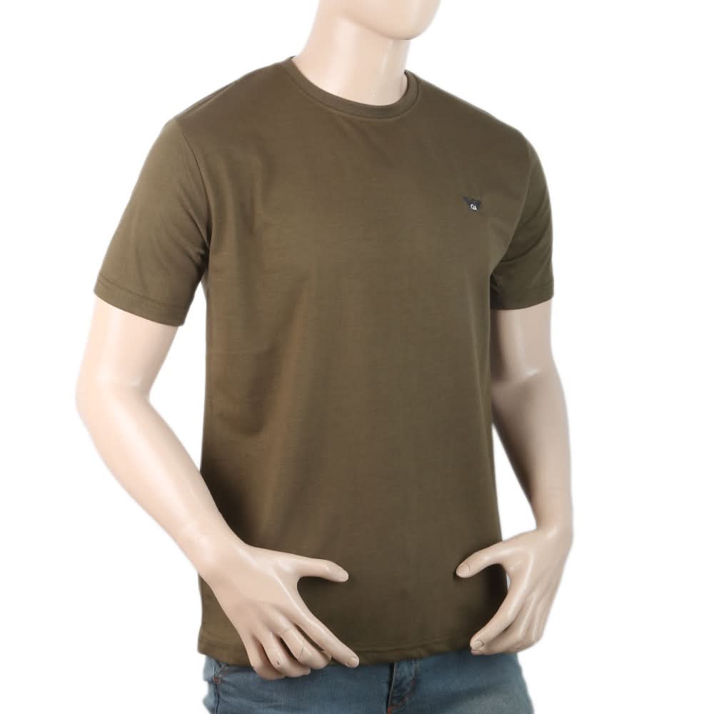 Men Half Sleeves T-Shirt - Olive Green, Men, T-Shirts And Polos, Chase Value, Chase Value