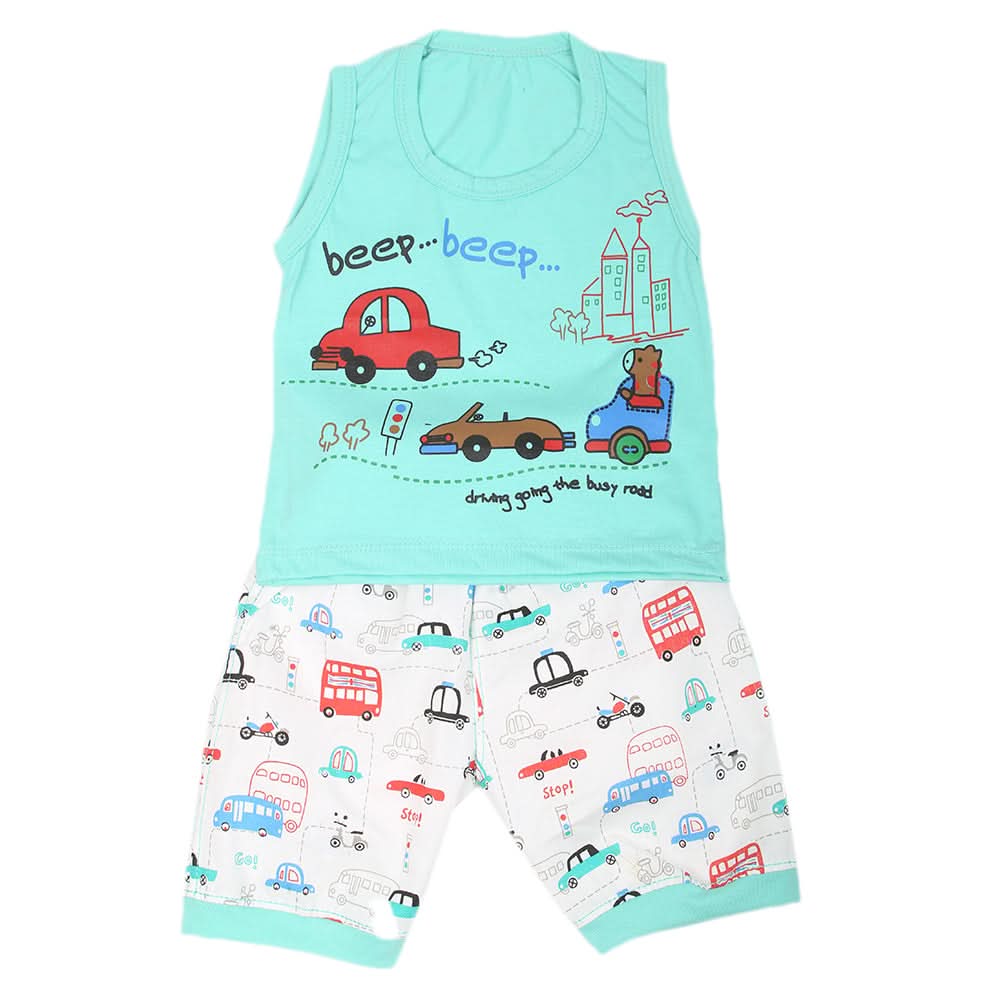 Boys Sando Suit 9233 - Cyan, Kids, Boys Sets And Suits, Chase Value, Chase Value