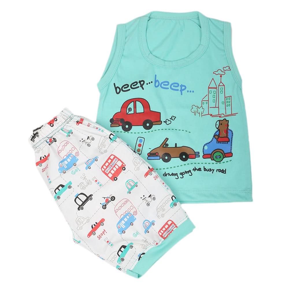 Boys Sando Suit 9233 - Cyan, Kids, Boys Sets And Suits, Chase Value, Chase Value