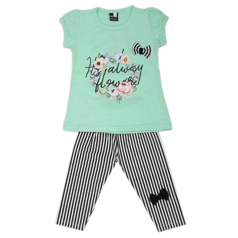 Girls Short Suit - Cyan, Kids, Girls Sets And Suits, Chase Value, Chase Value
