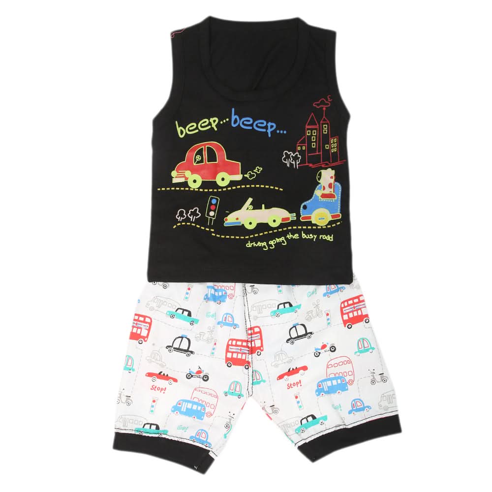 Boys Sando Suit 9233 - Black, Kids, Boys Sets And Suits, Chase Value, Chase Value