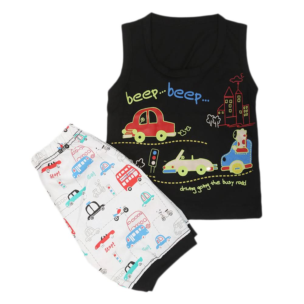 Boys Sando Suit 9233 - Black, Kids, Boys Sets And Suits, Chase Value, Chase Value