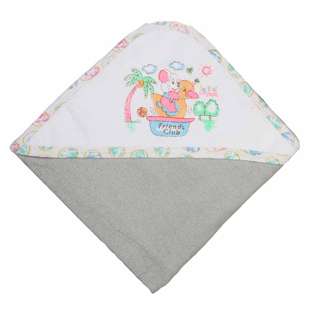 Newborn Baby Bath Towel - Light Grey, Kids, Bath Accessories, Chase Value, Chase Value
