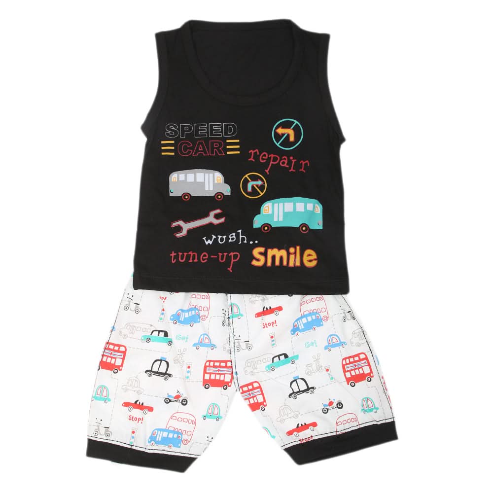Boys Sando Suit 9232 - Black, Kids, Boys Sets And Suits, Chase Value, Chase Value