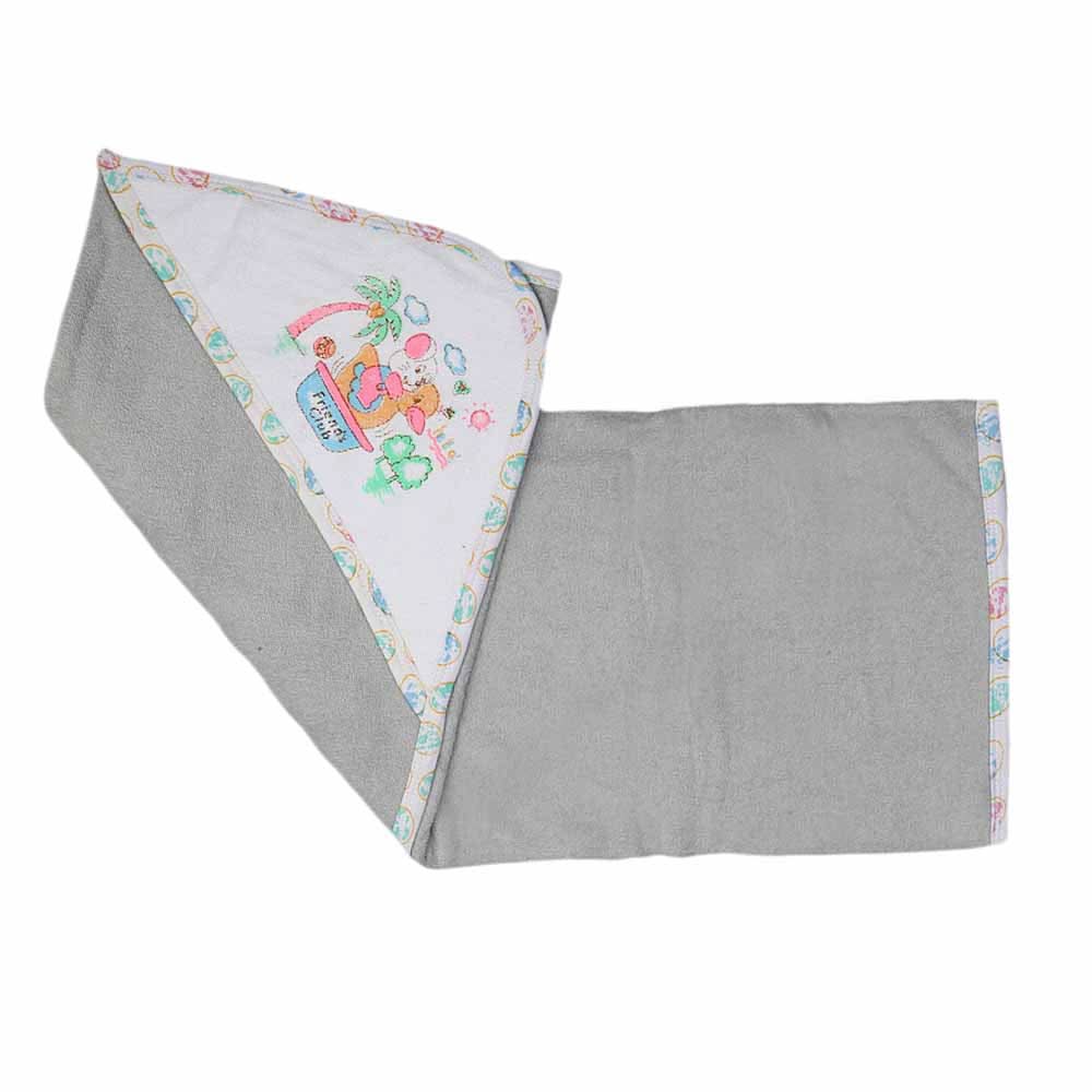 Newborn Baby Bath Towel - Light Grey, Kids, Bath Accessories, Chase Value, Chase Value
