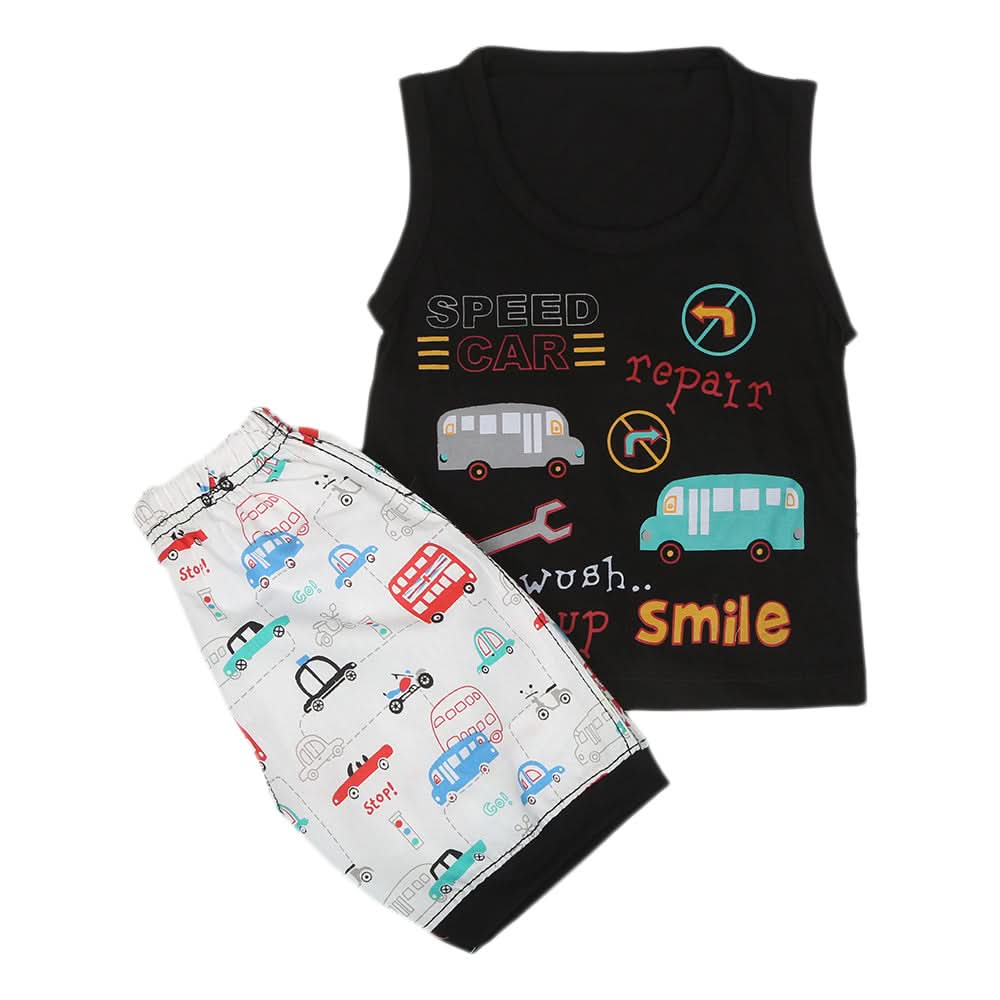 Boys Sando Suit 9232 - Black, Kids, Boys Sets And Suits, Chase Value, Chase Value