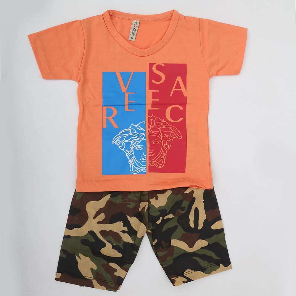 Boys Half Sleeves Suit - Orange, Kids, Boys Sets And Suits, Chase Value, Chase Value