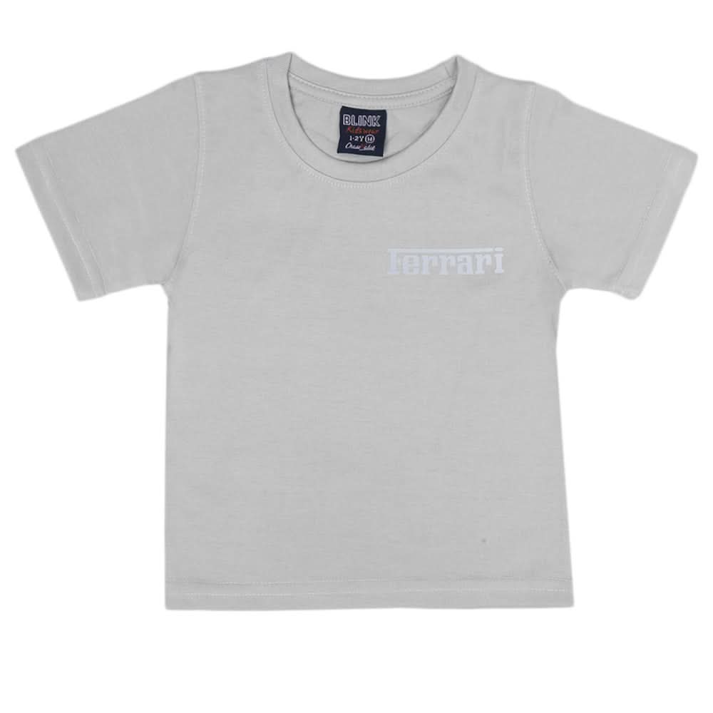 Boys Half Sleeves T-Shirt - Light Grey, Boys T-Shirts, Chase Value, Chase Value