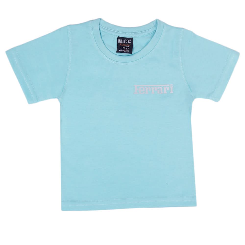 Boys Half Sleeves T-Shirt - Cyan, Boys T-Shirts, Chase Value, Chase Value