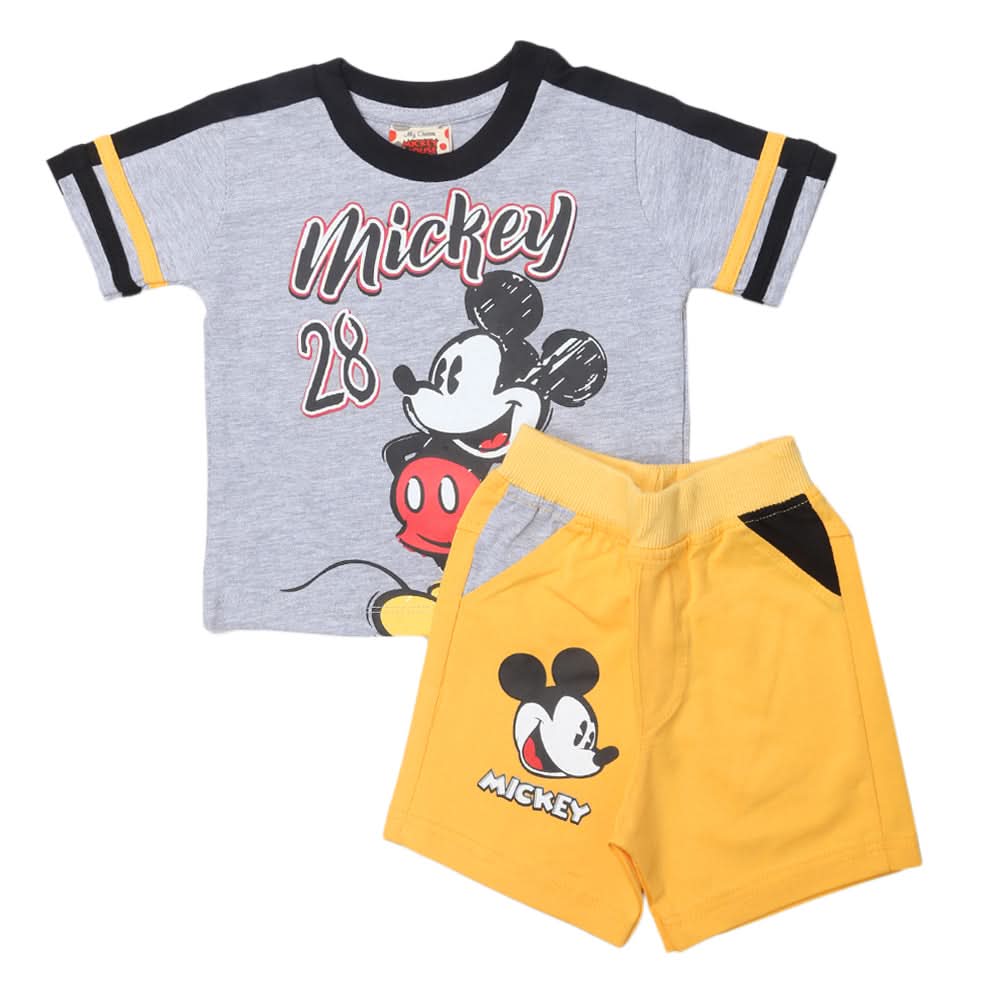 Newborn Boys Half Sleeves Suit - Yellow, Kids, Newborn Boys Sets And Suits, Chase Value, Chase Value