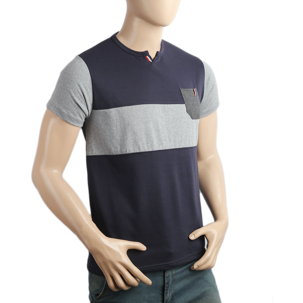 Men's Half Sleeves T-Shirt - Dark Blue, Men, T-Shirts And Polos, Chase Value, Chase Value