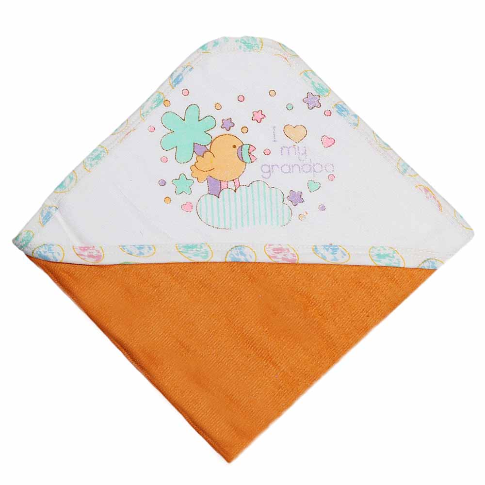 Newborn Baby Bath Towel -  Orange, Kids, Bath Accessories, Chase Value, Chase Value