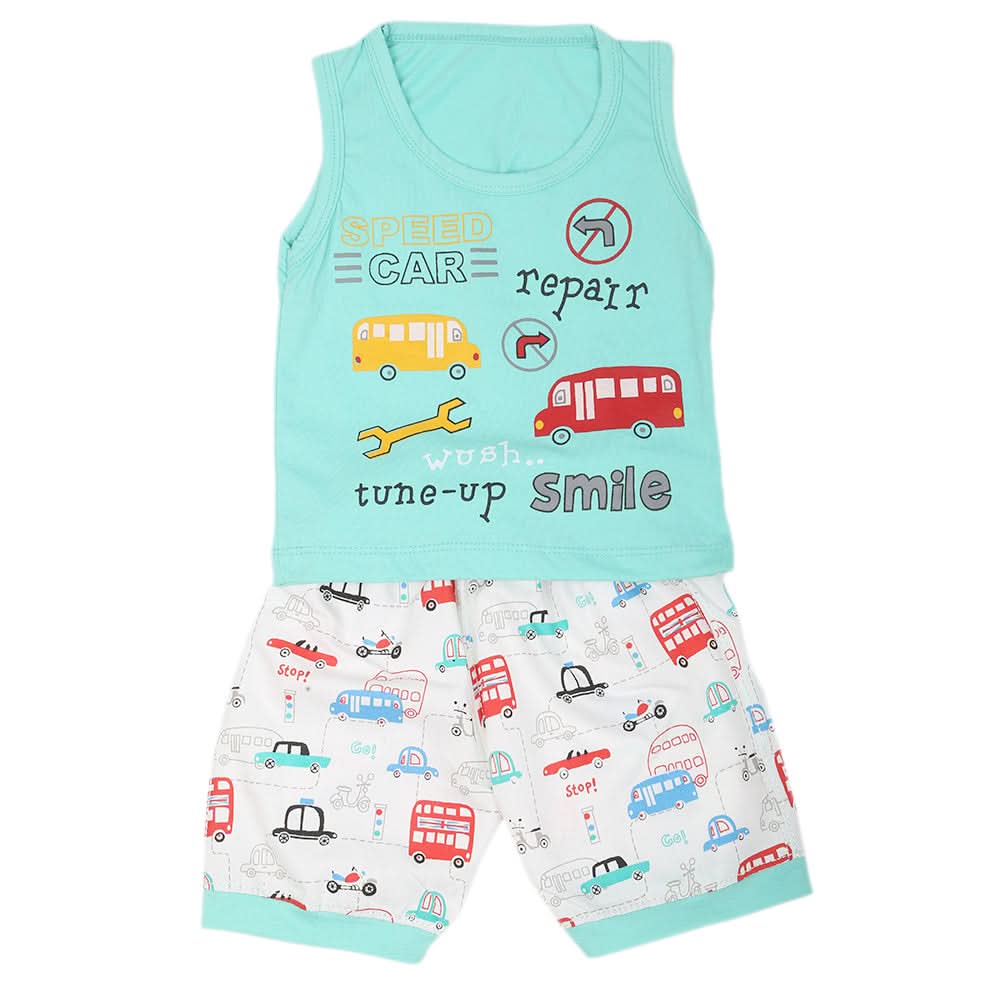 Boys Sando Suit 9232 - Cyan, Kids, Boys Sets And Suits, Chase Value, Chase Value