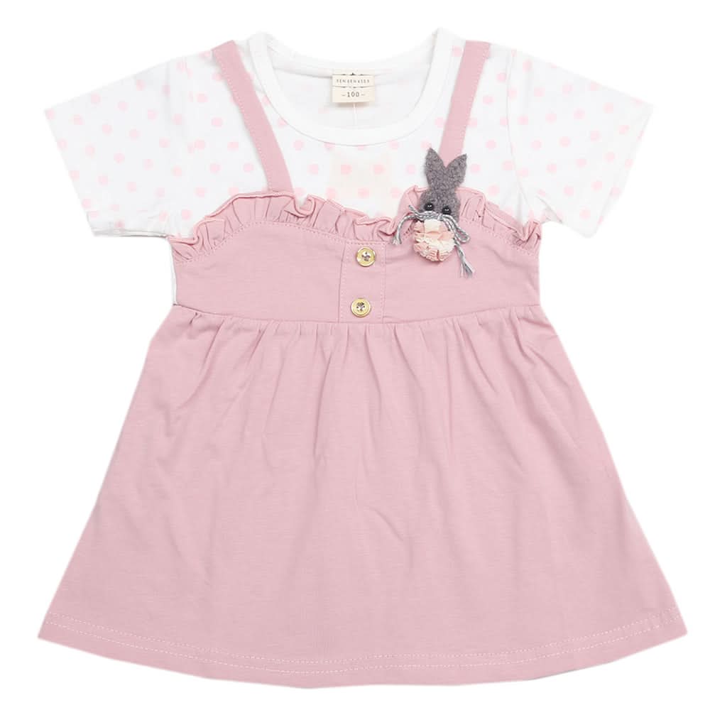 Newborn Girls Half Sleeves Frock - Purple, Kids, Newborn Girls Frocks, Chase Value, Chase Value