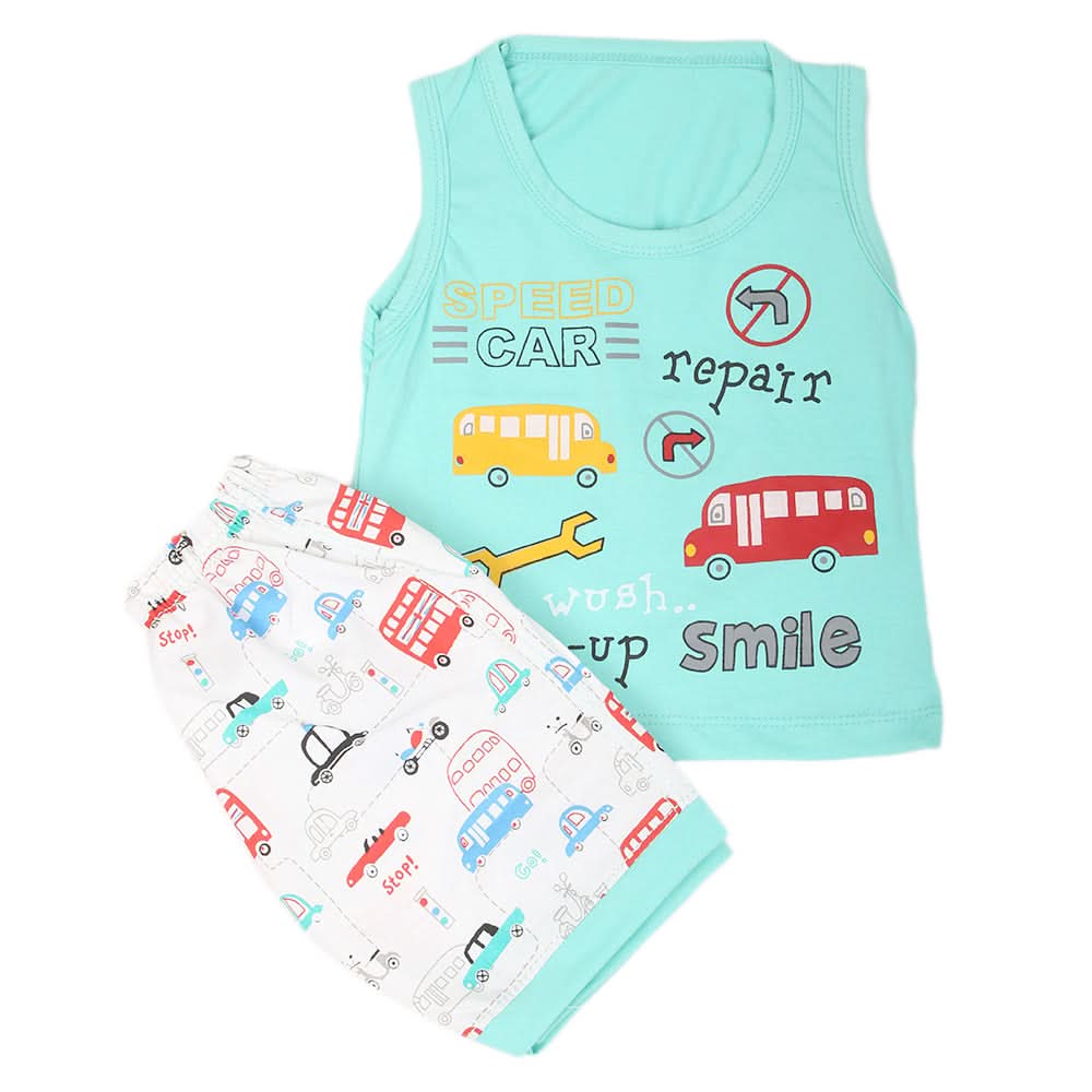 Boys Sando Suit 9232 - Cyan, Kids, Boys Sets And Suits, Chase Value, Chase Value