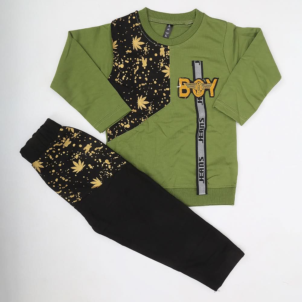 Boys Full Sleeves Suit - Green, Kids, Boys Sets And Suits, Chase Value, Chase Value